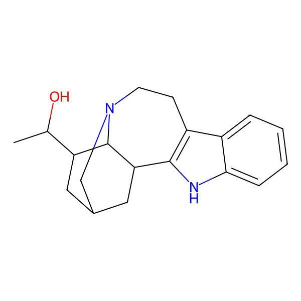 2D Structure of 1-(3,13-Diazapentacyclo[13.3.1.02,10.04,9.013,18]nonadeca-2(10),4,6,8-tetraen-17-yl)ethanol