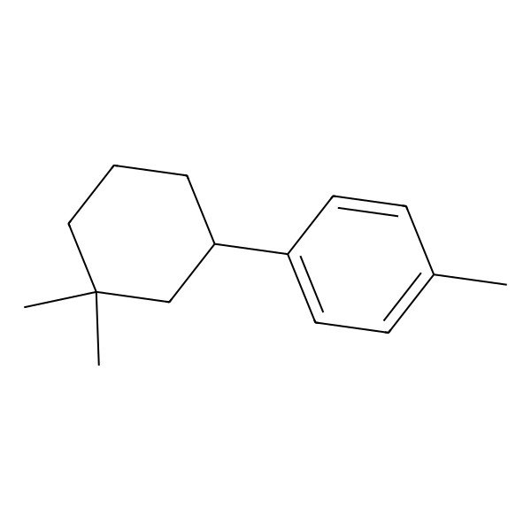 2D Structure of 1-(3,3-Dimethylcyclohexyl)-4-methylbenzene 2D Structure of 1-(3,3-Dimethylcyclohexyl)-4-methylbenzene
