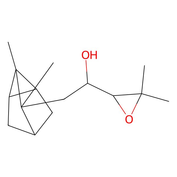 2D Structure of 1-(3,3-Dimethyloxiran-2-yl)-2-(2,3-dimethyl-3-tricyclo[2.2.1.02,6]heptanyl)ethanol