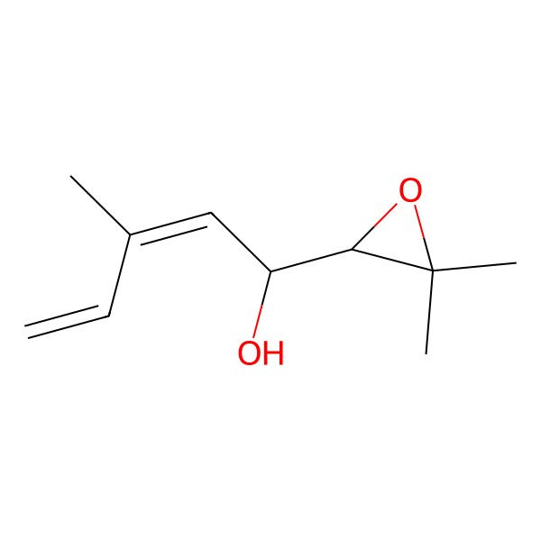 2D Structure of 1-(3,3-Dimethyloxiran-2-yl)-3-methylpenta-2,4-dien-1-ol
