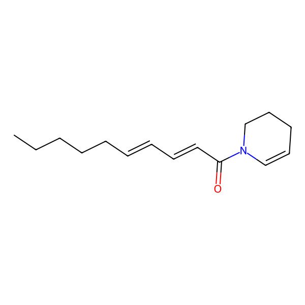 2D Structure of 1-(3,4-dihydro-2H-pyridin-1-yl)deca-2,4-dien-1-one