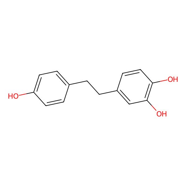 2D Structure of 1-(3,4-Dihydroxyphenyl)-2-(4-hydroxyphenyl)ethane