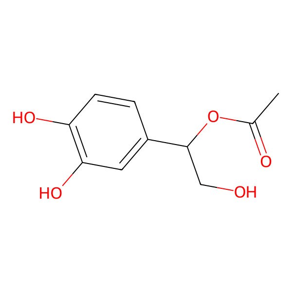 2D Structure of [1-(3,4-Dihydroxyphenyl)-2-hydroxyethyl] acetate