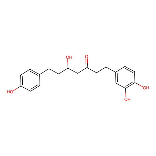 2D Structure of 1-(3,4-Dihydroxyphenyl)-5-hydroxy-7-(4-hydroxyphenyl)heptan-3-one