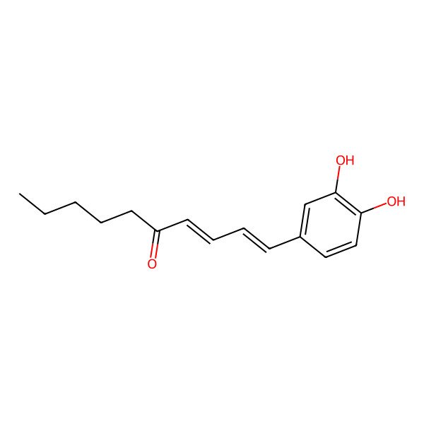 2D Structure of 1-(3,4-Dihydroxyphenyl)deca-1,3-dien-5-one