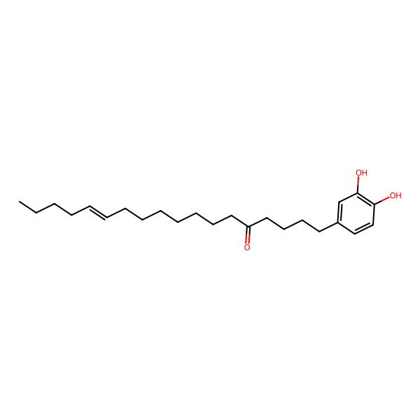 2D Structure of 1-(3,4-Dihydroxyphenyl)octadec-13-en-5-one