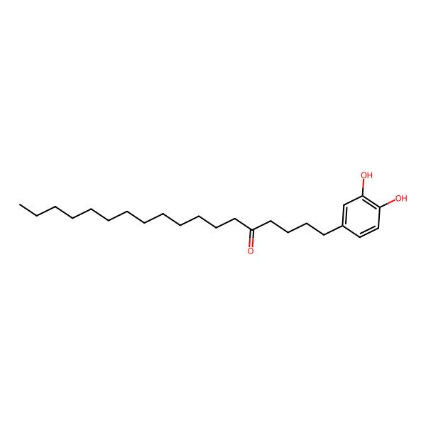 2D Structure of 1-(3,4-Dihydroxyphenyl)octadecan-5-one