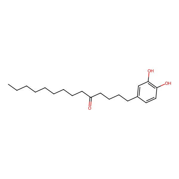 2D Structure of 1-(3,4-Dihydroxyphenyl)tetradecan-5-one