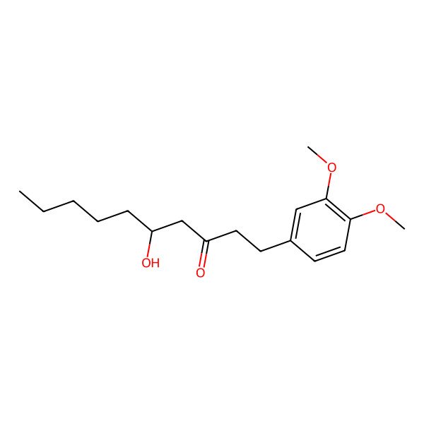 2D Structure of 1-(3,4-Dimethoxyphenyl)-5-hydroxydecan-3-one