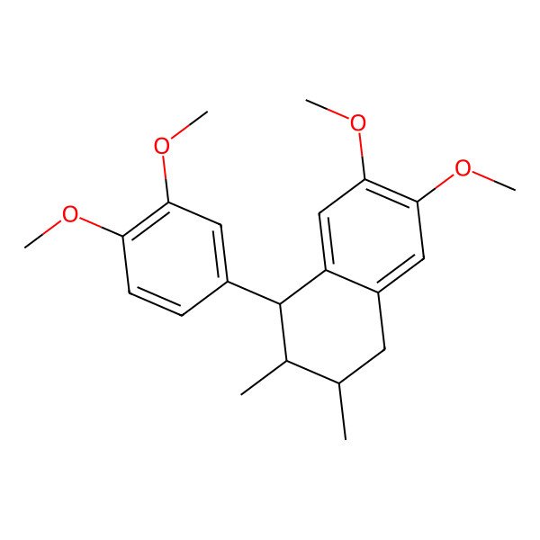 2D Structure of 1-(3,4-Dimethoxyphenyl)-6,7-dimethoxy-2,3-dimethyl-1,2,3,4-tetrahydronaphthalene