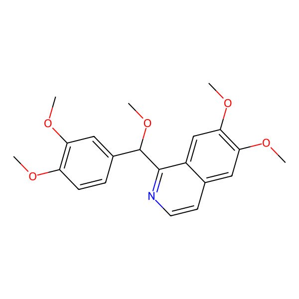 2D Structure of 1-((3,4-Dimethoxyphenyl)methoxymethyl)-6,7-dimethoxyisoquinoline