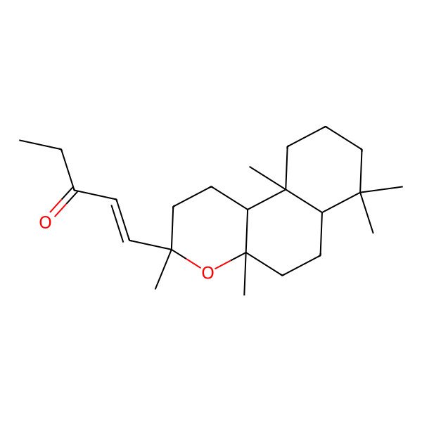 2D Structure of 1-(3,4a,7,7,10a-pentamethyl-2,5,6,6a,8,9,10,10b-octahydro-1H-benzo[f]chromen-3-yl)pent-1-en-3-one