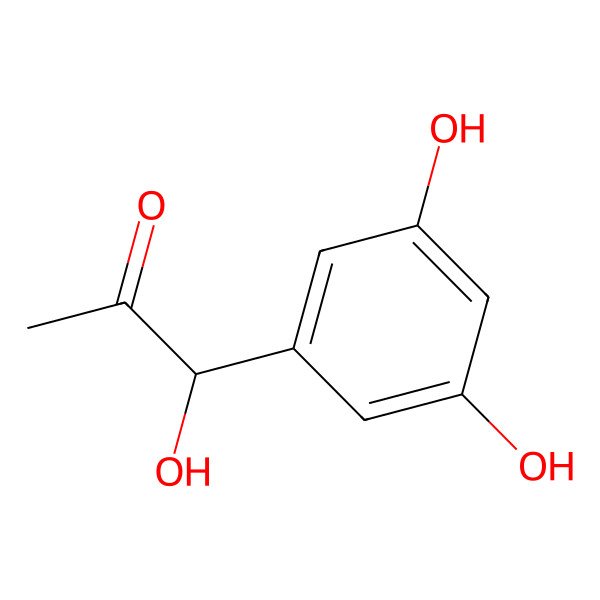 2D Structure of 1-(3,5-Dihydroxyphenyl)-1-hydroxypropane-2-one