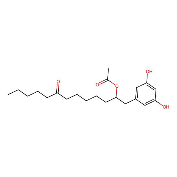 2D Structure of [1-(3,5-Dihydroxyphenyl)-8-oxotridecan-2-yl] acetate
