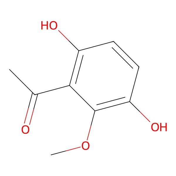 2D Structure of 1-(3,6-Dihydroxy-2-methoxyphenyl)ethanone