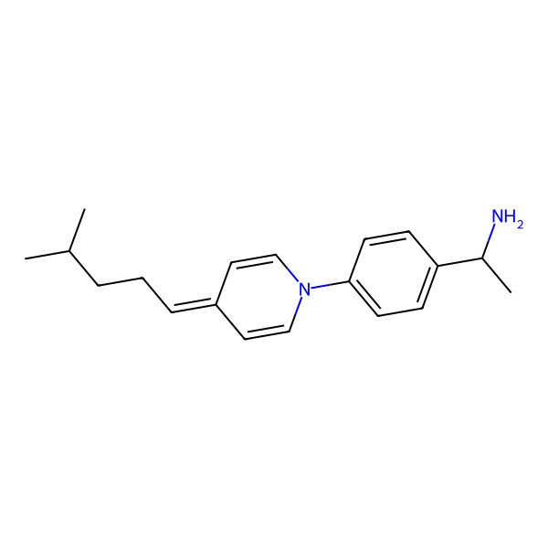 2D Structure of 1-[4-[4-(4-Methylpentylidene)pyridin-1-yl]phenyl]ethanamine