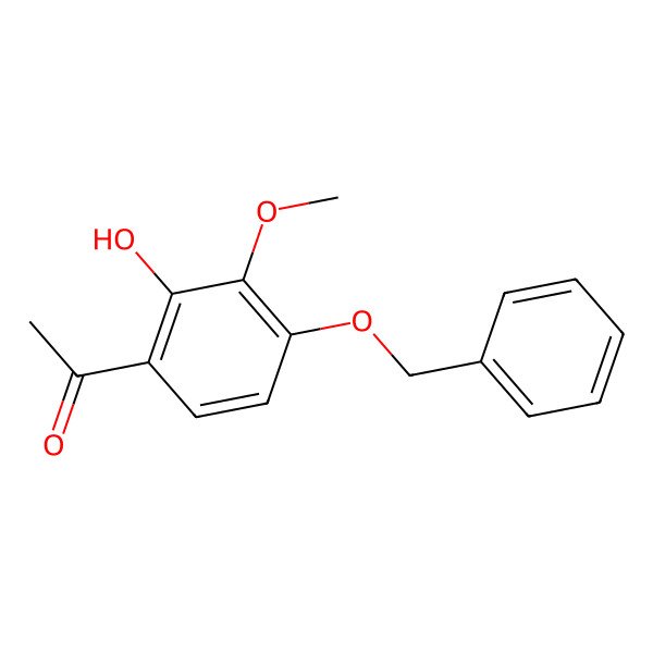 2D Structure of 1-[4-(Benzyloxy)-2-hydroxy-3-methoxyphenyl]ethan-1-one