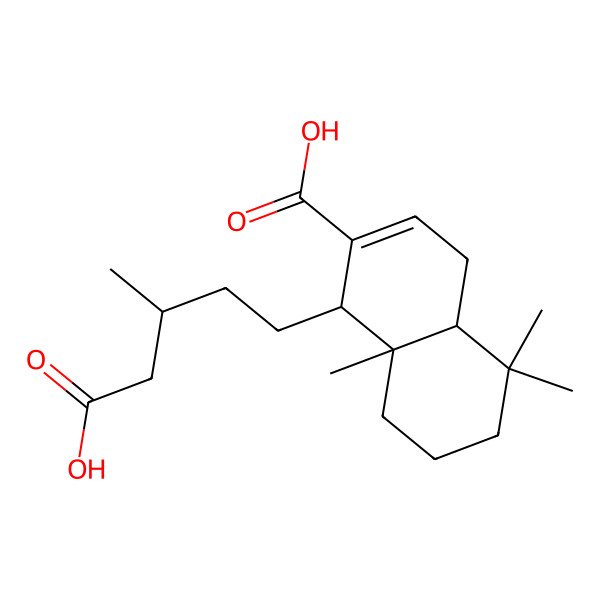 2D Structure of 1-(4-Carboxy-3-methylbutyl)-5,5,8a-trimethyl-1,4,4a,6,7,8-hexahydronaphthalene-2-carboxylic acid