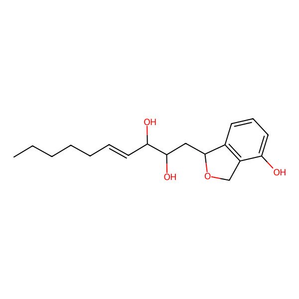 2D Structure of 1-(4-Hydroxy-1,3-dihydro-2-benzofuran-1-yl)dec-4-ene-2,3-diol