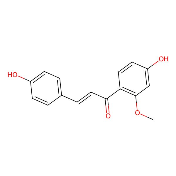 2D Structure of 1-(4-Hydroxy-2-methoxyphenyl)-3-(4-hydroxyphenyl)prop-2-en-1-one