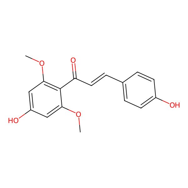 2D Structure of 1-(4-Hydroxy-2,6-dimethoxyphenyl)-3-(4-hydroxyphenyl)prop-2-en-1-one 2D Structure of 1-(4-Hydroxy-2,6-dimethoxyphenyl)-3-(4-hydroxyphenyl)prop-2-en-1-one