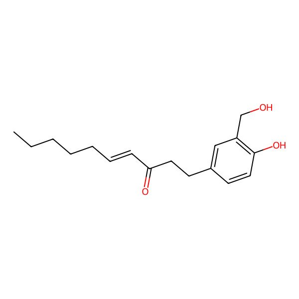 2D Structure of 1-[4-Hydroxy-3-(hydroxymethyl)phenyl]dec-4-en-3-one
