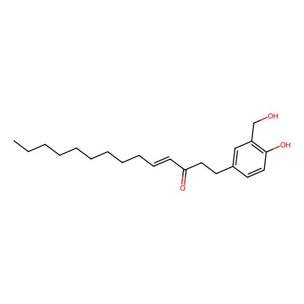 2D Structure of 1-[4-Hydroxy-3-(hydroxymethyl)phenyl]tetradec-4-en-3-one