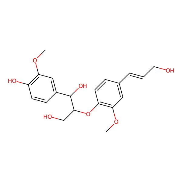 2D Structure of 1-(4-Hydroxy-3-methoxyphenyl)-2-[4-(3-hydroxyprop-1-enyl)-2-methoxyphenoxy]propane-1,3-diol