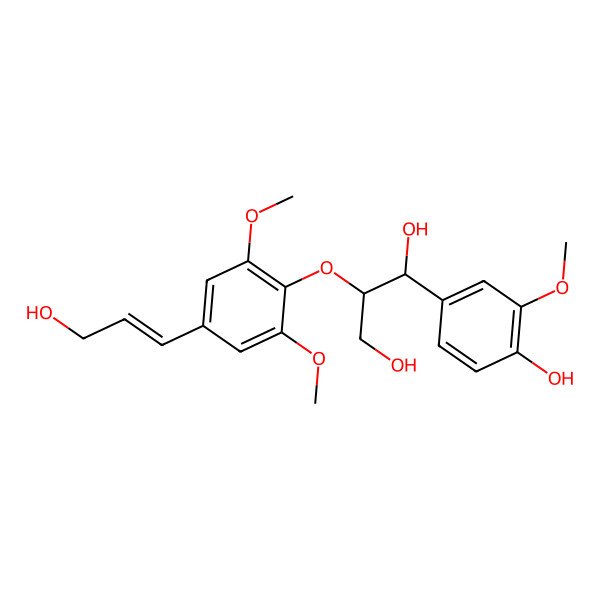 2D Structure of 1-(4-Hydroxy-3-methoxyphenyl)-2-[4-(3-hydroxyprop-1-enyl)-2,6-dimethoxyphenoxy]propane-1,3-diol