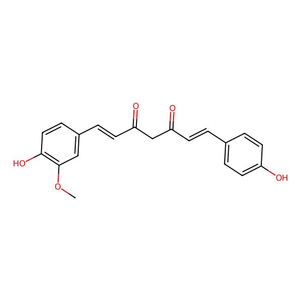 2D Structure of 1-(4-Hydroxy-3-methoxyphenyl)-7-(4-hydroxyphenyl)-1,6-heptadiene-3,5-dione