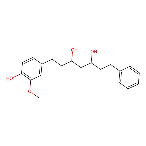 2D Structure of 1-(4-Hydroxy-3-methoxyphenyl)-7-phenylheptane-3,5-diol