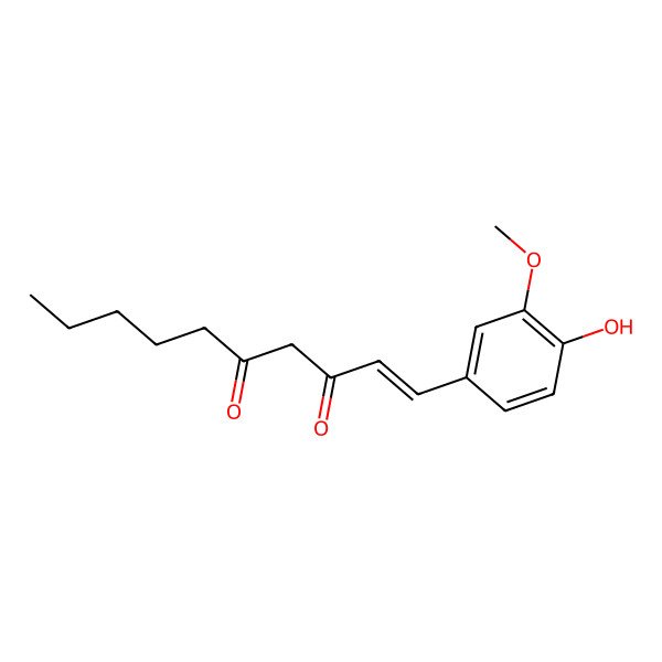 2D Structure of 1-(4-Hydroxy-3-methoxyphenyl)dec-1-ene-3,5-dione