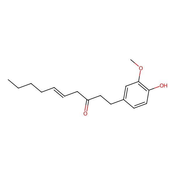 2D Structure of 1-(4-Hydroxy-3-methoxyphenyl)dec-5-en-3-one