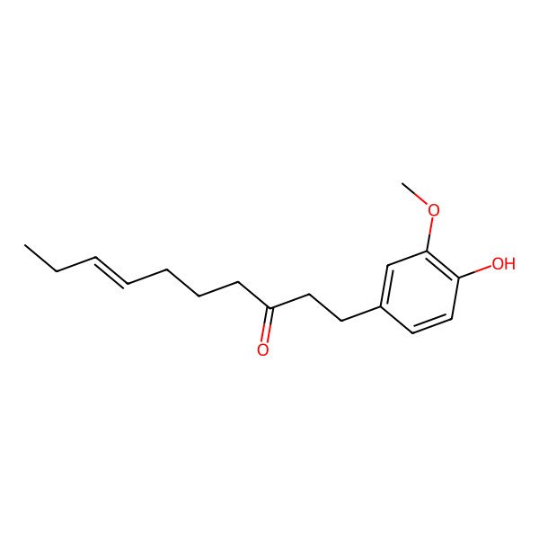 2D Structure of 1-(4-Hydroxy-3-methoxyphenyl)dec-7-en-3-one