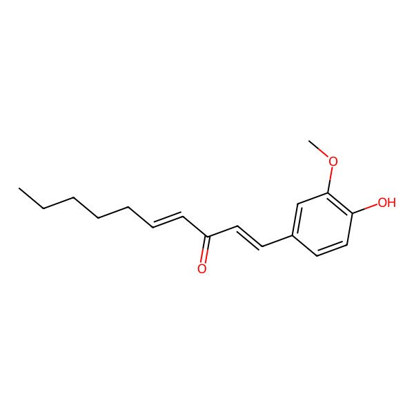 2D Structure of 1-(4-Hydroxy-3-methoxyphenyl)deca-1,4-dien-3-one