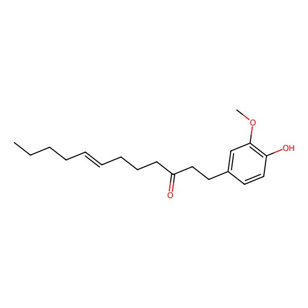 2D Structure of 1-(4-Hydroxy-3-methoxyphenyl)dodec-7-en-3-one