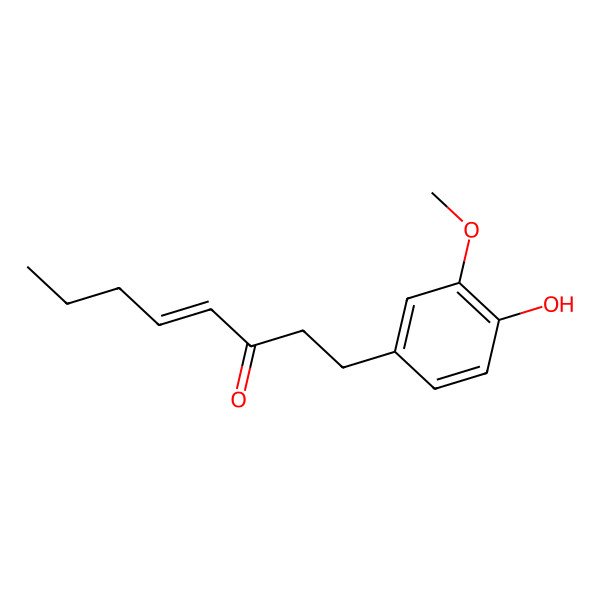 2D Structure of 1-(4-Hydroxy-3-methoxyphenyl)oct-4-en-3-one 2D Structure of 1-(4-Hydroxy-3-methoxyphenyl)oct-4-en-3-one