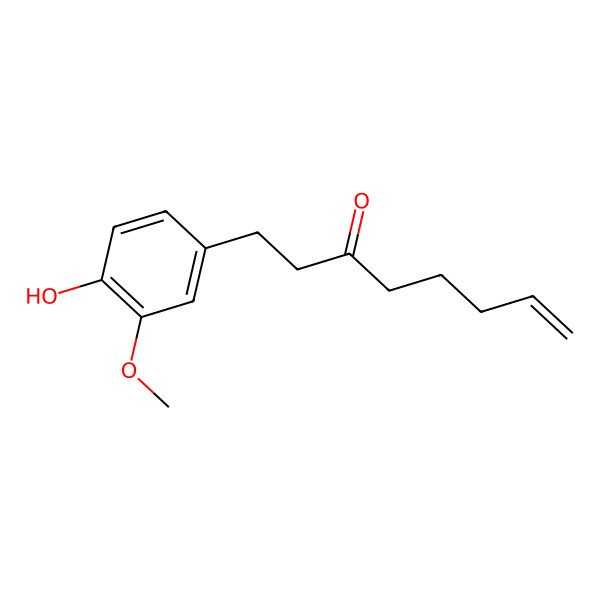 2D Structure of 1-(4-Hydroxy-3-methoxyphenyl)oct-7-en-3-one