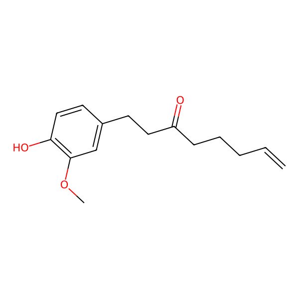 2D Structure of 1-(4-Hydroxy-3-methoxyphenyl)oct-7-en-3-one 2D Structure of 1-(4-Hydroxy-3-methoxyphenyl)oct-7-en-3-one