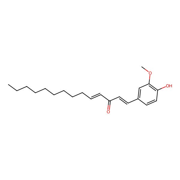 2D Structure of 1-(4-Hydroxy-3-methoxyphenyl)tetradeca-1,4-dien-3-one