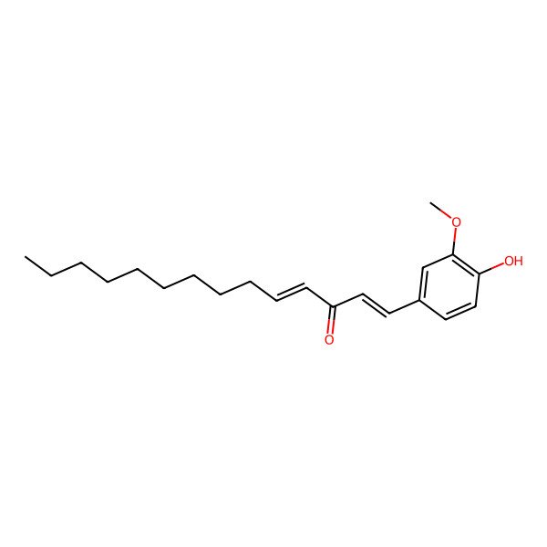 2D Structure of 1-(4-Hydroxy-3-methoxyphenyl)tetradeca-1,4-dien-3-one 2D Structure of 1-(4-Hydroxy-3-methoxyphenyl)tetradeca-1,4-dien-3-one