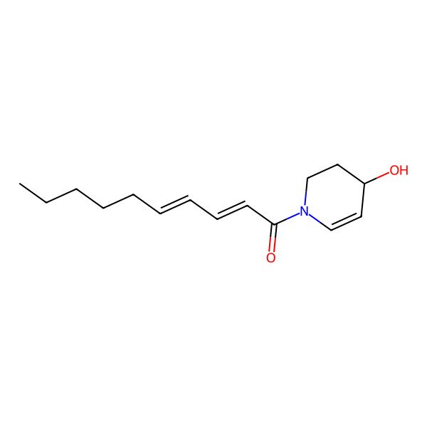2D Structure of 1-(4-hydroxy-3,4-dihydro-2H-pyridin-1-yl)deca-2,4-dien-1-one