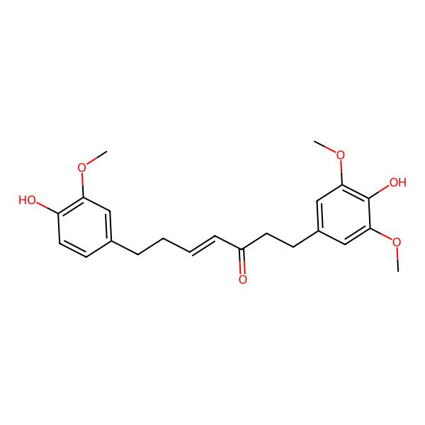 2D Structure of 1-(4-Hydroxy-3,5-dimethoxyphenyl)-7-(4-hydroxy-3-methoxyphenyl)hept-4-en-3-one
