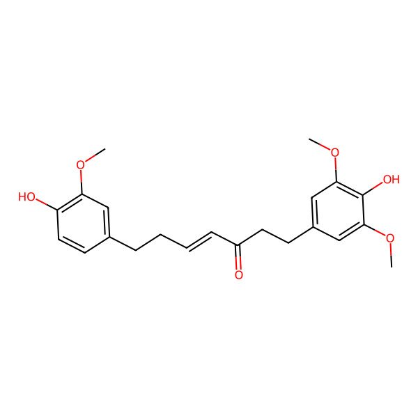 2D Structure of 1-(4-Hydroxy-3,5-dimethoxyphenyl)-7-(4-hydroxy-3-methoxyphenyl)hept-4-en-3-one 2D Structure of 1-(4-Hydroxy-3,5-dimethoxyphenyl)-7-(4-hydroxy-3-methoxyphenyl)hept-4-en-3-one