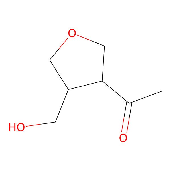 2D Structure of 1-[4-(Hydroxymethyl)oxolan-3-yl]ethanone