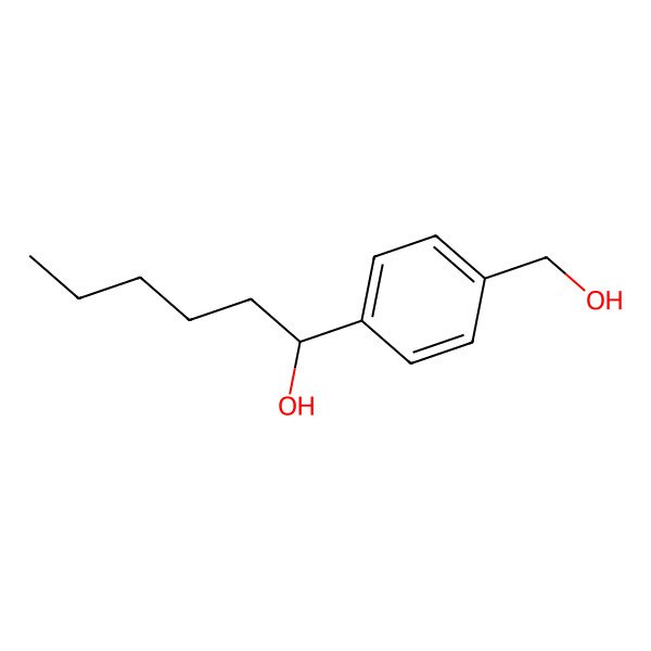 2D Structure of 1-(4-(Hydroxymethyl)phenyl)hexan-1-ol