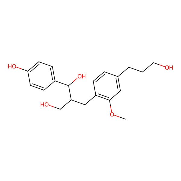 2D Structure of 1-(4-Hydroxyphenyl)-2-[[4-(3-hydroxypropyl)-2-methoxyphenyl]methyl]propane-1,3-diol