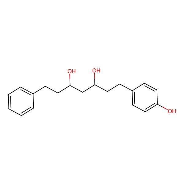 2D Structure of 1-(4-Hydroxyphenyl)-7-phenylheptane-3,5-diol