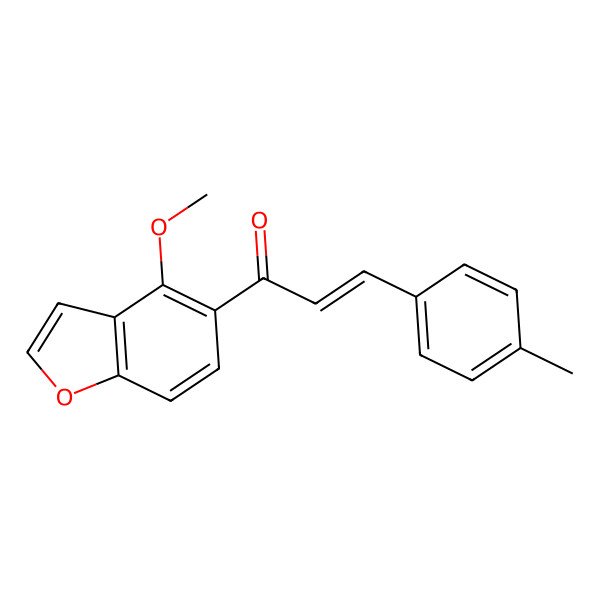 2D Structure of 1-(4-Methoxy-1-benzofuran-5-yl)-3-(4-methylphenyl)prop-2-en-1-one