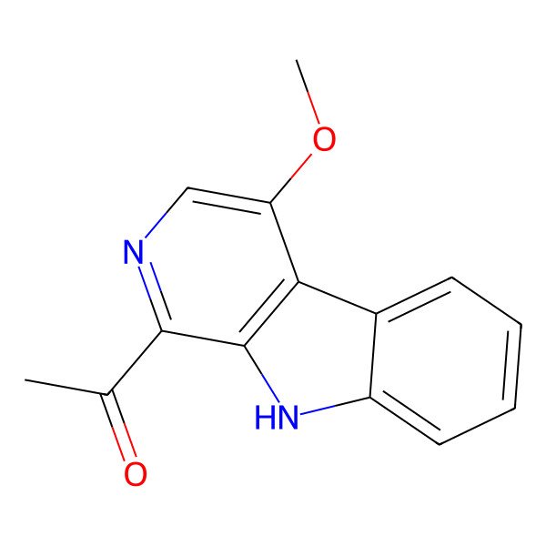 2D Structure of 1-(4-methoxy-9H-pyrido[3,4-b]indol-1-yl)ethanone